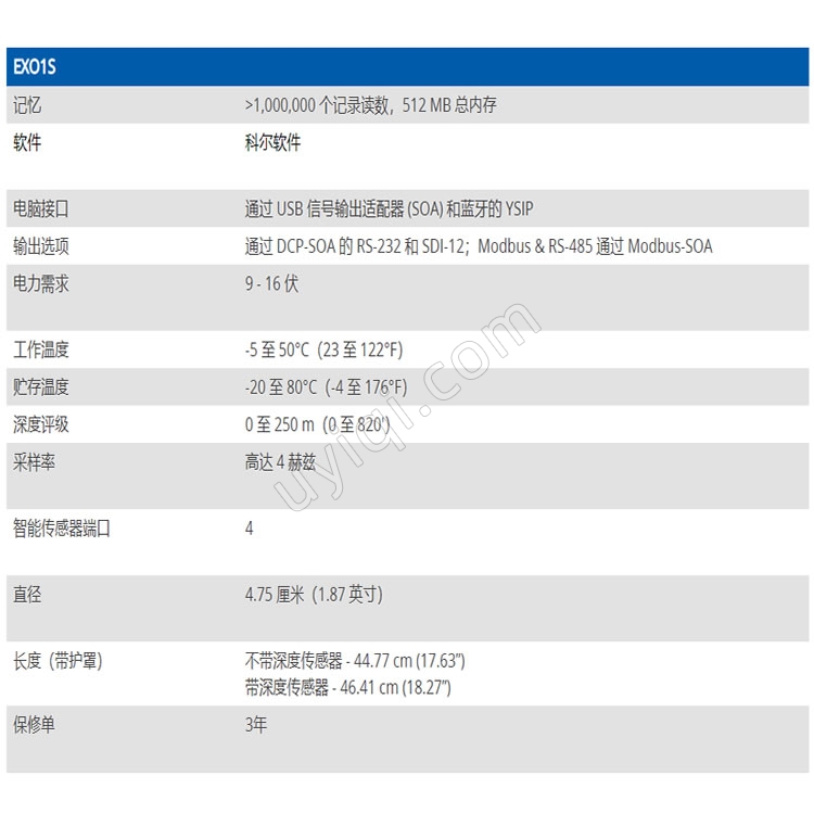 美國(guó)YSI多參數(shù)信號(hào)發(fā)生器EXO1s