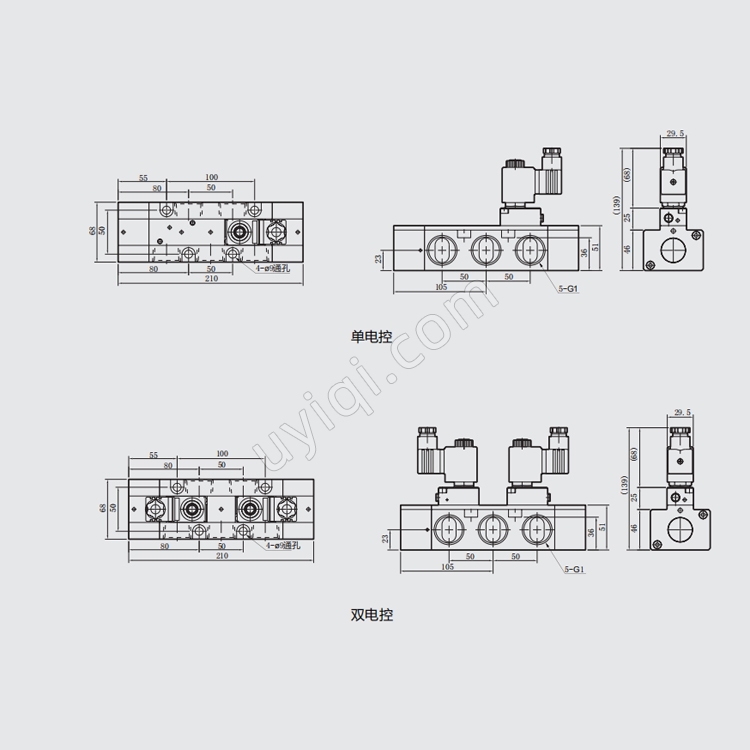 MORC先導(dǎo)式氣動(dòng)電磁閥MC50不防爆大口徑1/2"