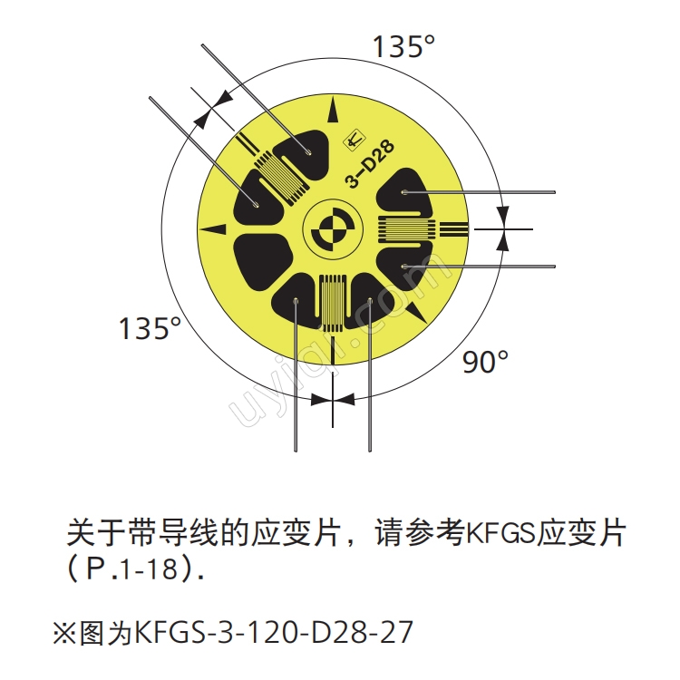 KFGS-3-120-D28-11穿孔法用箔式應(yīng)變片傳感器日本KYOWA