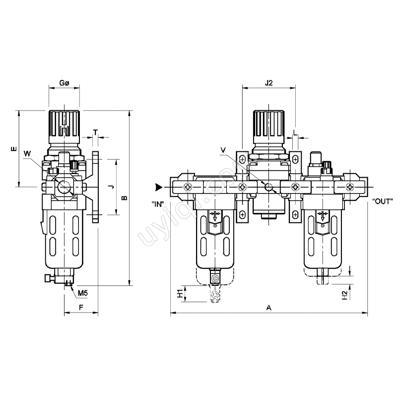Janatics吉耐斯FRLM176433模塊化FRL空氣制備單元