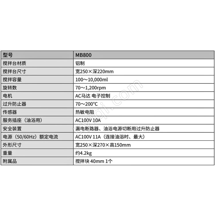 雅馬拓磁力攪拌器MB800
