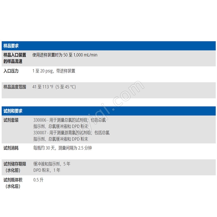 美國YSI氯分析儀3017M DPD
