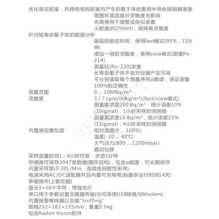 德國(guó)SARAD便攜式氡氣釷測(cè)量?jī)xRTM?1688-2