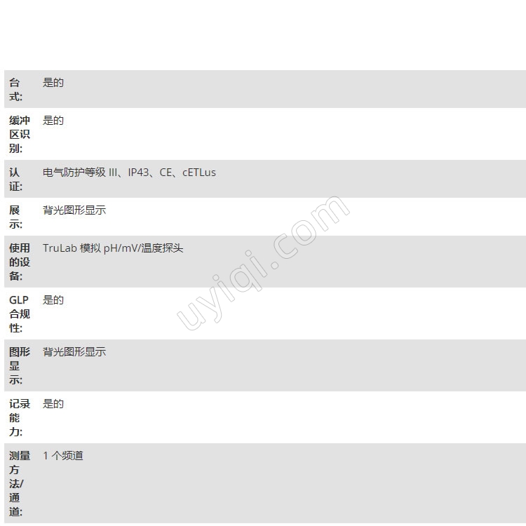 美國YSI單通道實(shí)驗(yàn)室儀器TruLab 1310