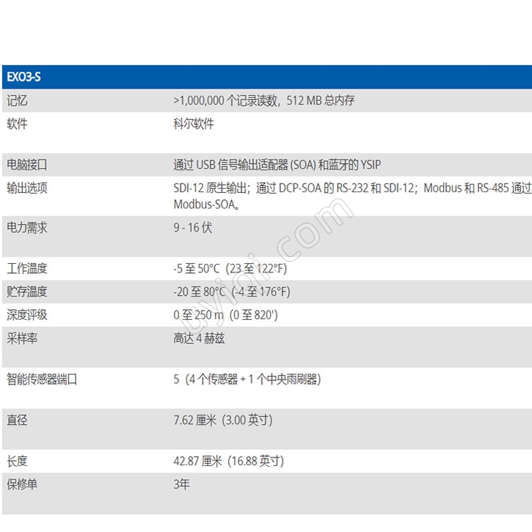 美國YSI多參數(shù)信號發(fā)生器EXO3s
