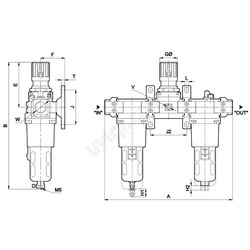 Janatics吉耐斯FRLM156334-A模塊化FRL空氣制備單元
