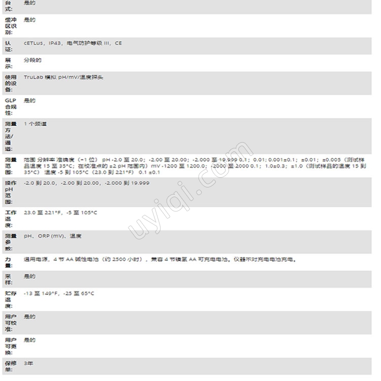 美國(guó)YSI實(shí)驗(yàn)室臺(tái)式pH計(jì) TruLab pH 1110