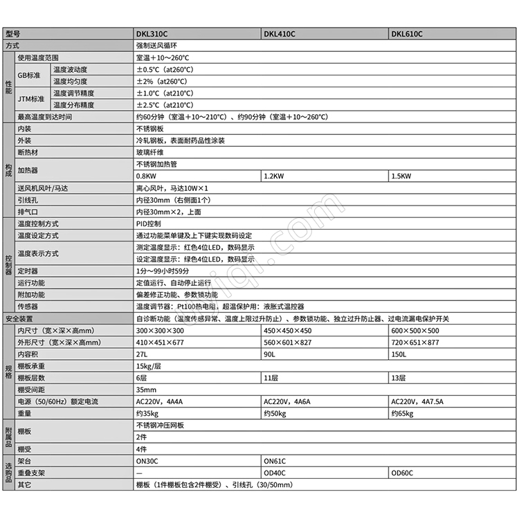 雅馬拓送風定溫恒溫箱DKL310C/410C/610C