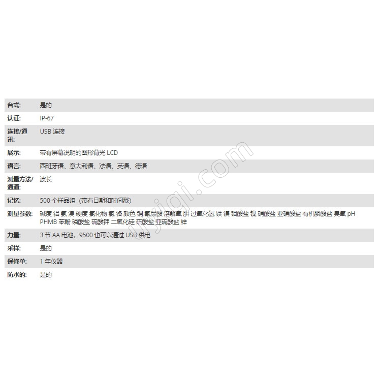美國YSI光度計9500