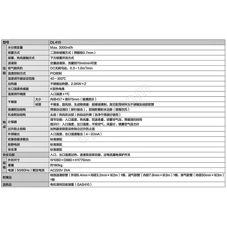 雅馬拓噴霧干燥器DL410
