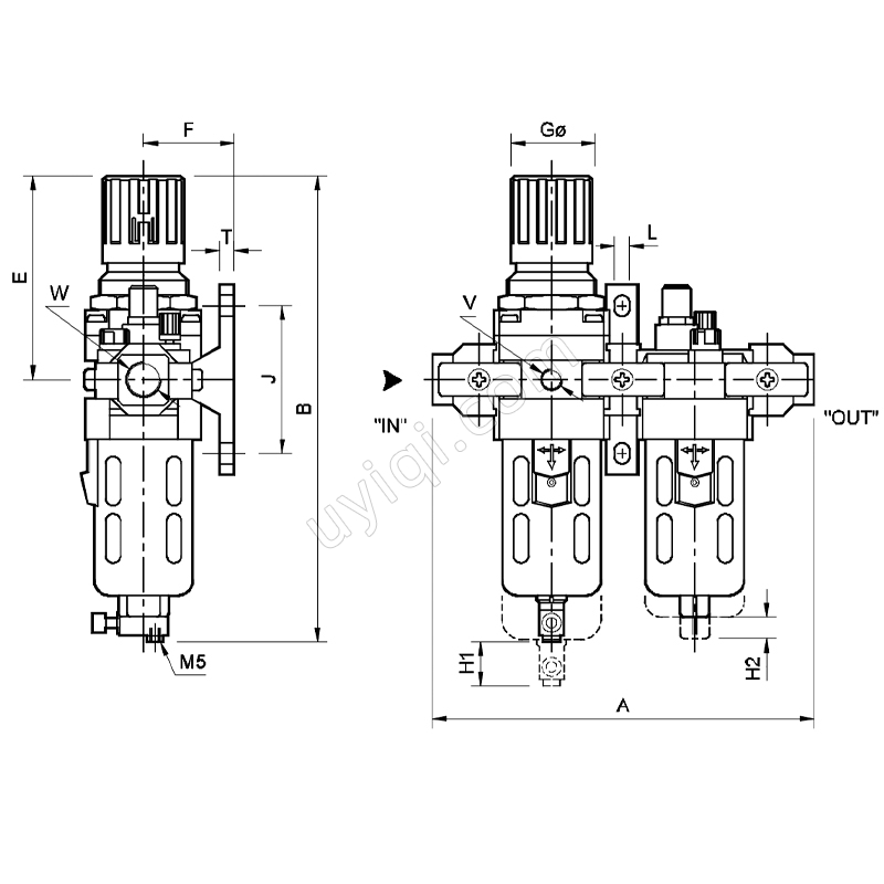 模塊化FRL空氣制備單元Janatics吉耐斯FRCLM146234-MM