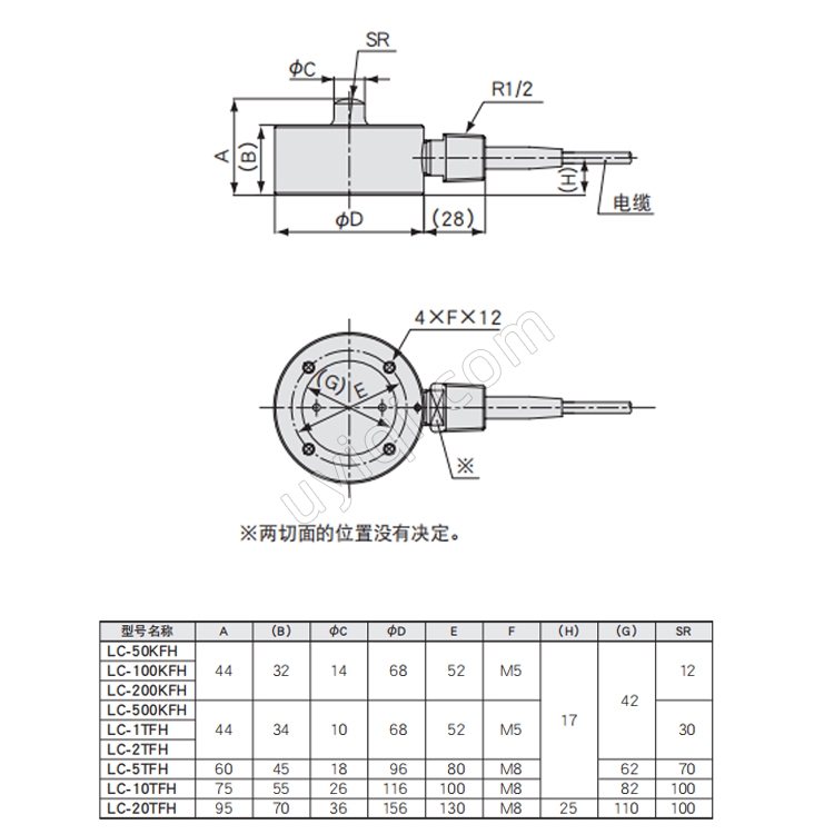 LC-FH高溫用壓縮式載荷傳感器