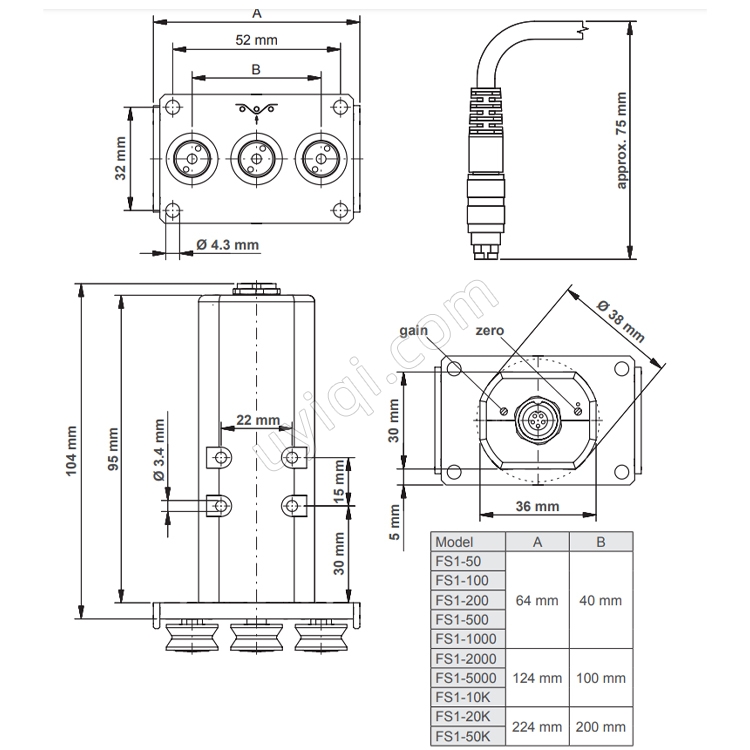 FS1-50張力傳感器德國schmidt