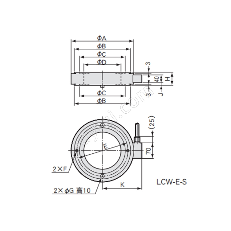 LCW-E-S墊圈式載荷傳感器日本KYOWA