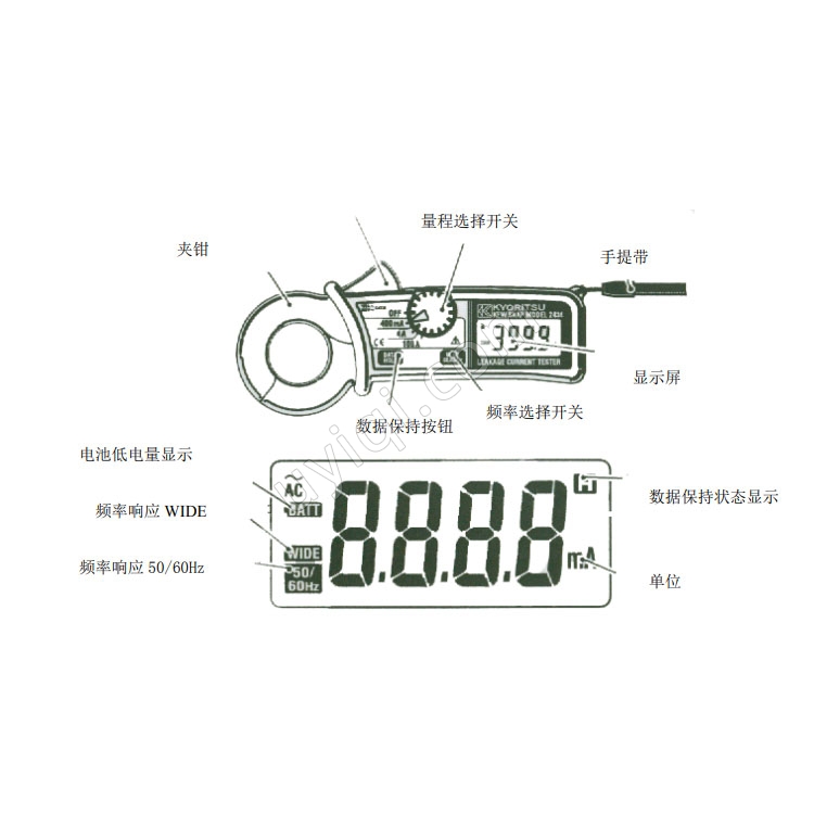 日本KYORITSU克列茨泄漏電流鉗形表MODEL 2434