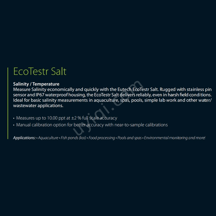 美國EUTECH優(yōu)特防水型鹽度測試筆EcoTestr Salt測量儀